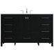 Irene 54 X 22 X 34 inch Black Vanity Sink Set