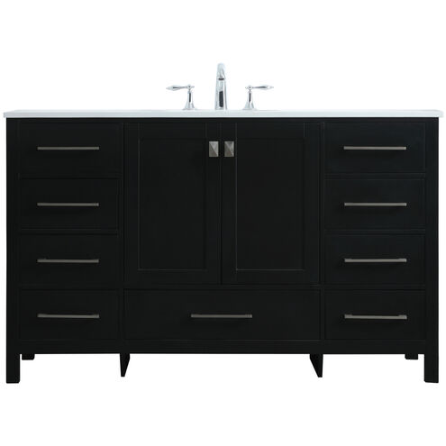 Irene 54 X 22 X 34 inch Black Vanity Sink Set