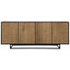 Ra 76 X 20 inch Hand Rubbed Black with Teak Sideboard