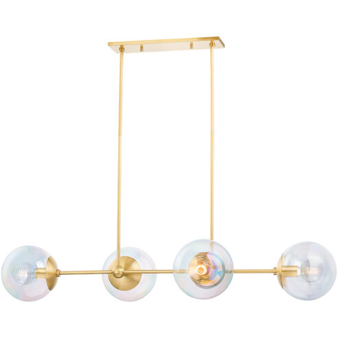 Ophelia 4 Light 46.25 inch Aged Brass Island Light Ceiling Light