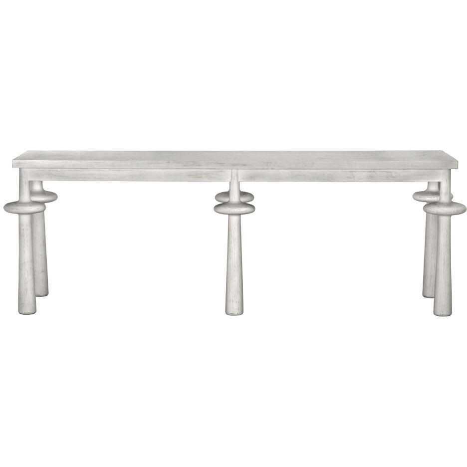 Destemonia 89 X 25 inch White Wash Console