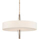 Lamont 6 Light 32 inch Antique Brass/Clear/Off White Chandelier Ceiling Light