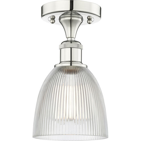 Castile 1 Light 6 inch Polished Nickel Flush Mount Ceiling Light in Clear