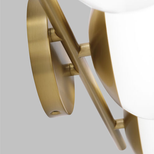 ED Ellen DeGeneres Lune 3 Light 27.38 inch Burnished Brass Vanity Light Wall Light