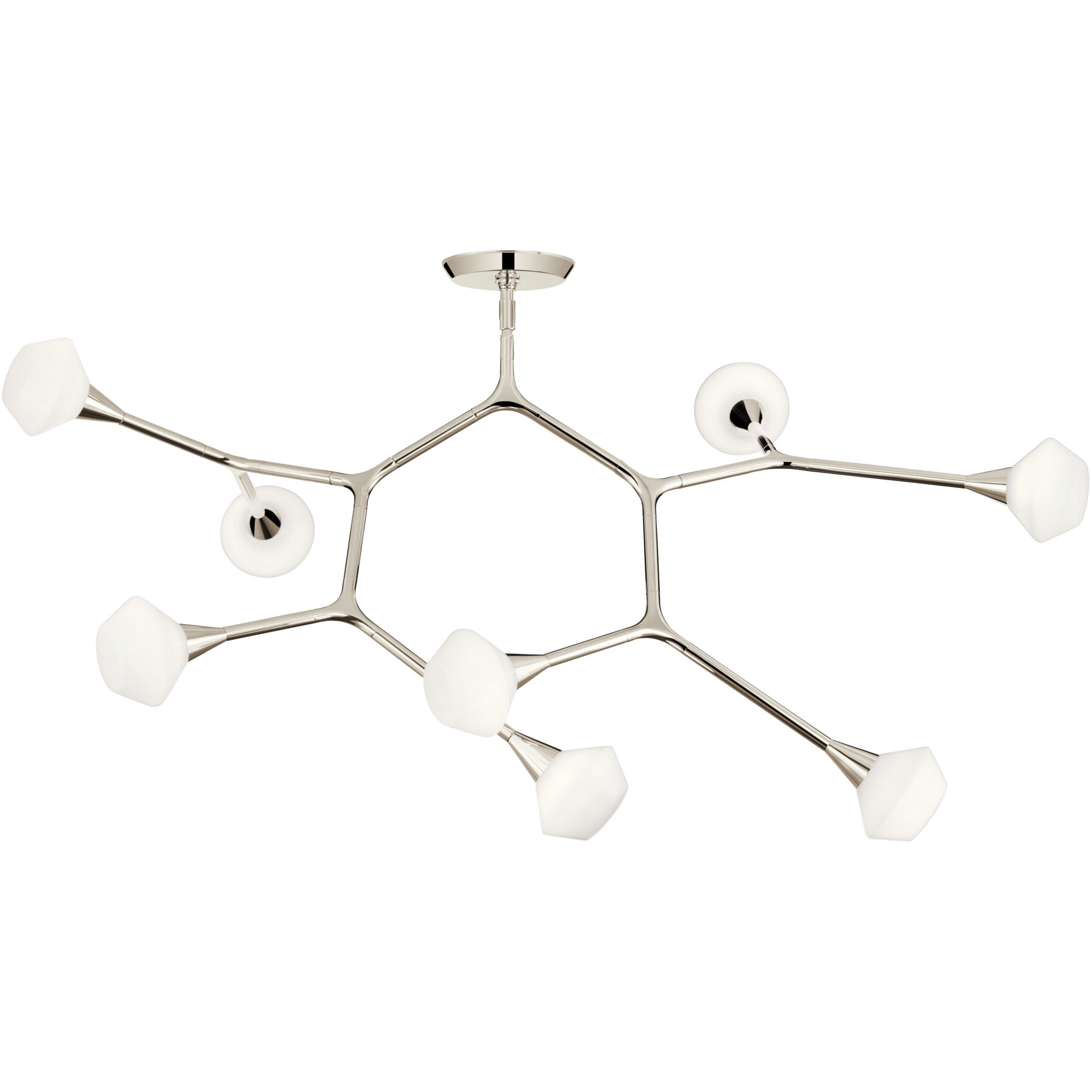 Cassius 8 Light 26.5 inch Polished Nickel Chandelier Ceiling Light, Convertible