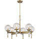 Populuxe 6 Light 28 inch Oxidized Aged Brass Chandelier Ceiling Light