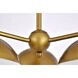 Eclipse 3 Light 21 inch Brass Pendant Ceiling Light