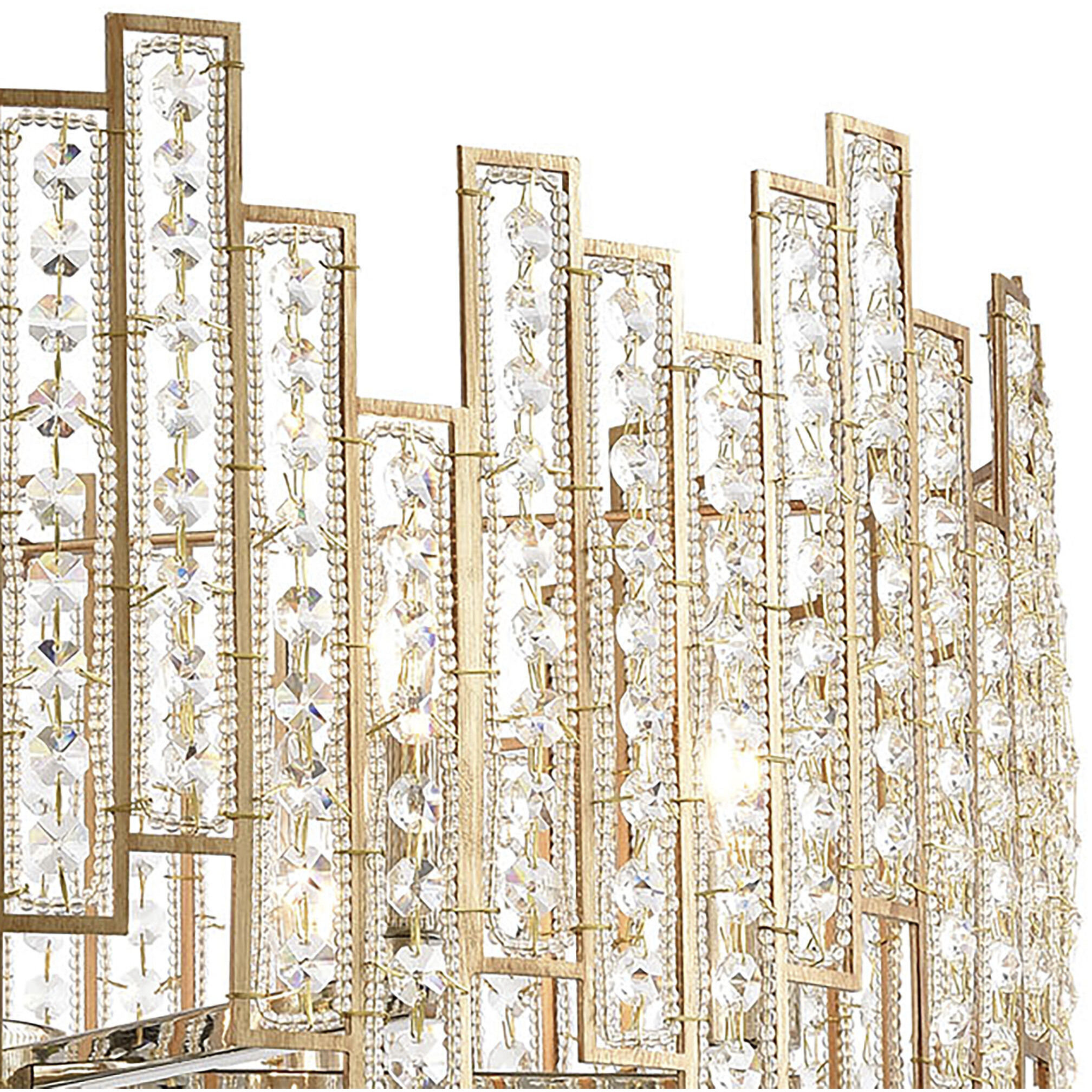 Equilibrium 6 Light 24 inch Matte Gold Chandelier Ceiling Light