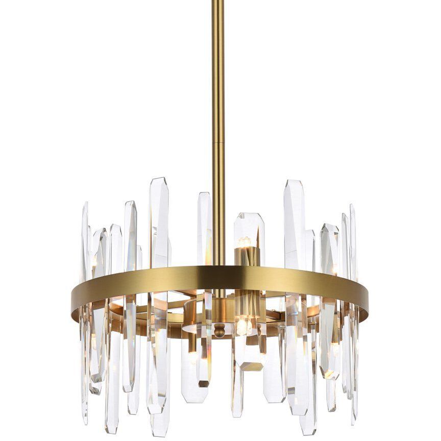 Serena 8 Light 16 inch Satin Gold Pendant Ceiling Light