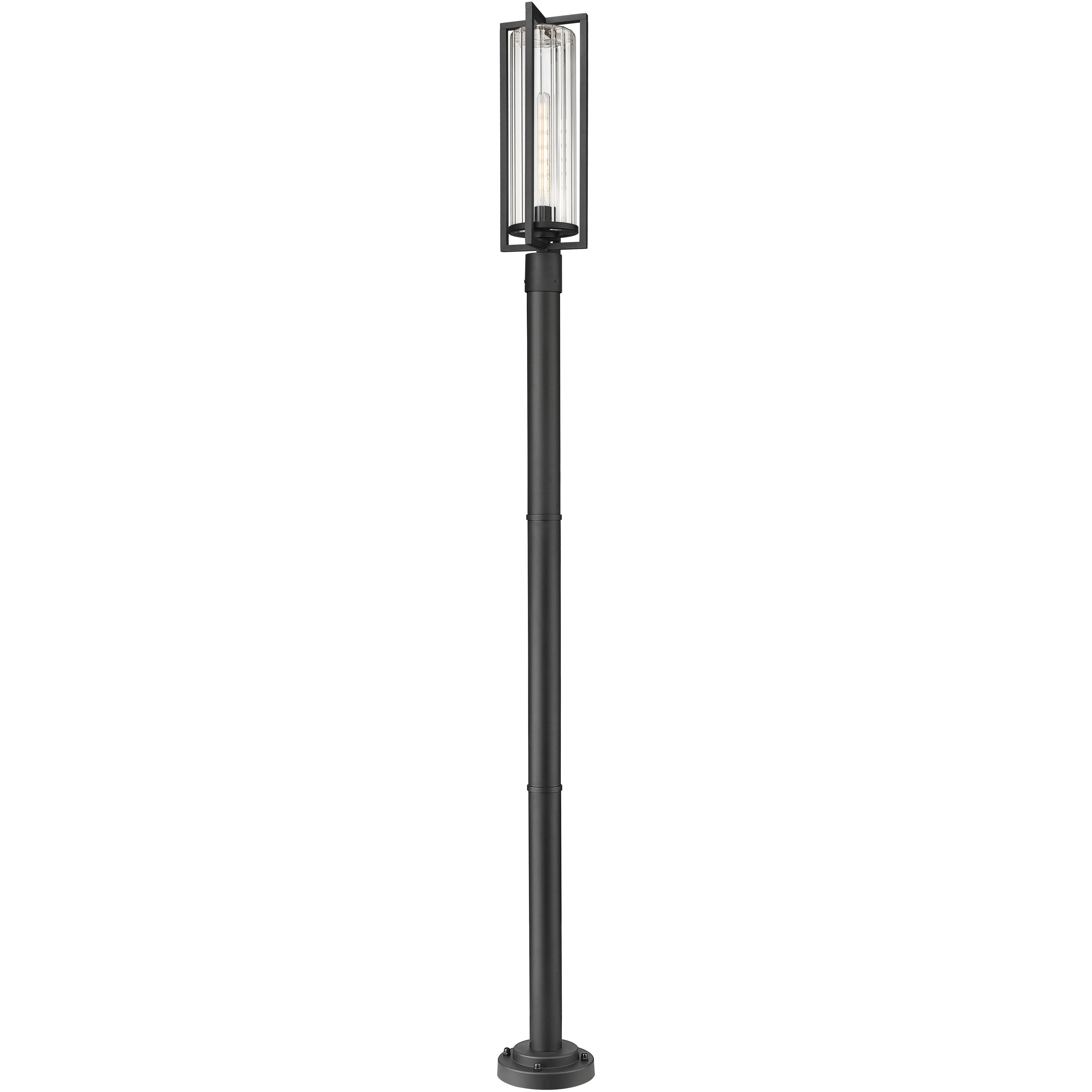 Aura 1 Light 99.5 inch Black Outdoor Post Mounted Fixture in G9