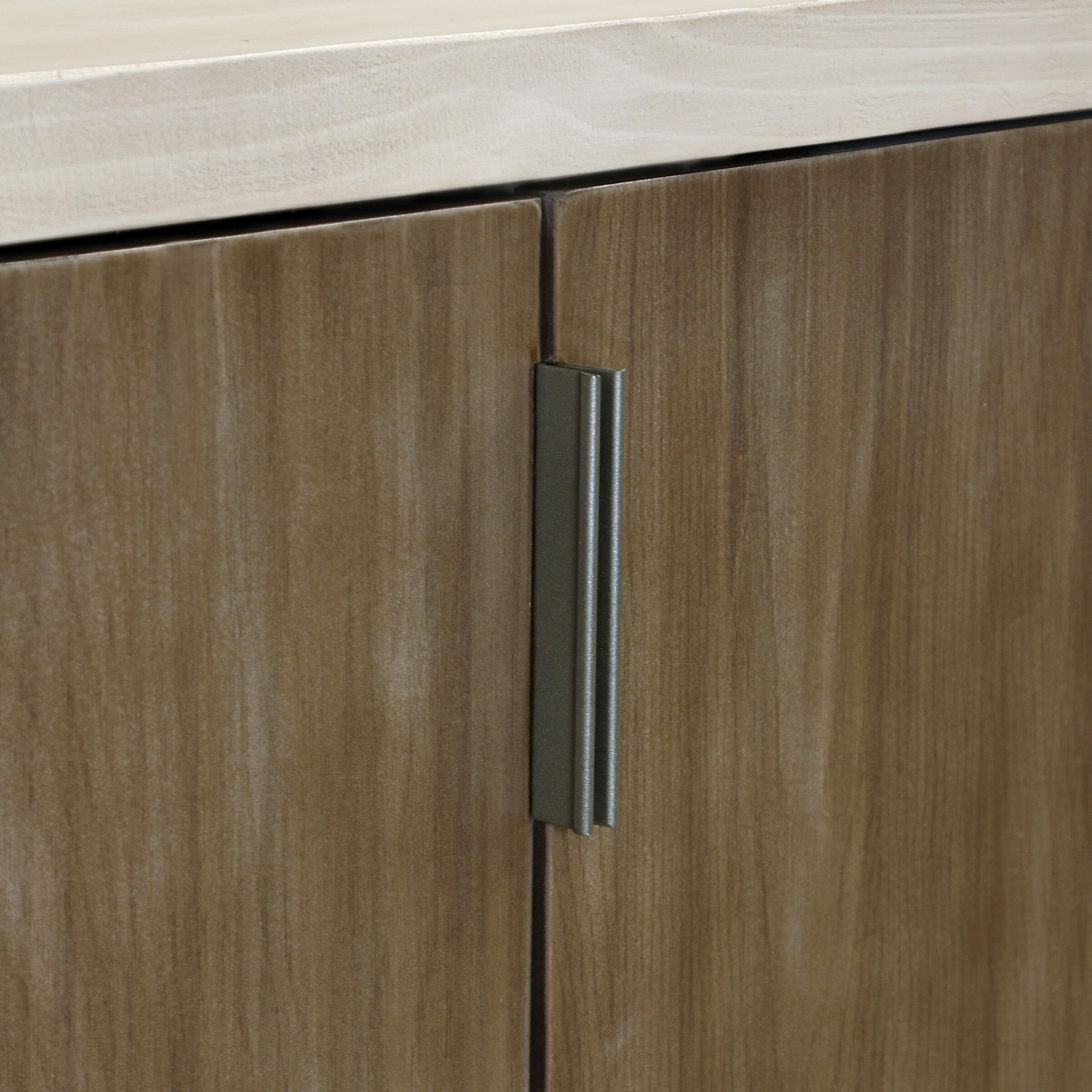 Cameron 84 X 18 inch Natural and Cherry and Grey Console