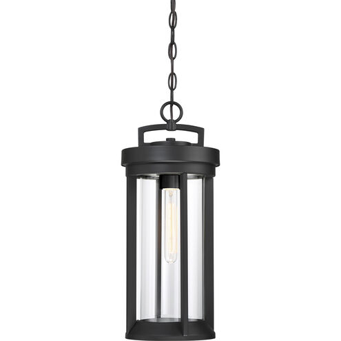 Huron 1 Light 8 inch Aged Bronze and Clear Outdoor Hanging Lantern