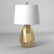 Signature 25 inch 100 watt Gold and Distressed Silver Table Lamp Portable Light