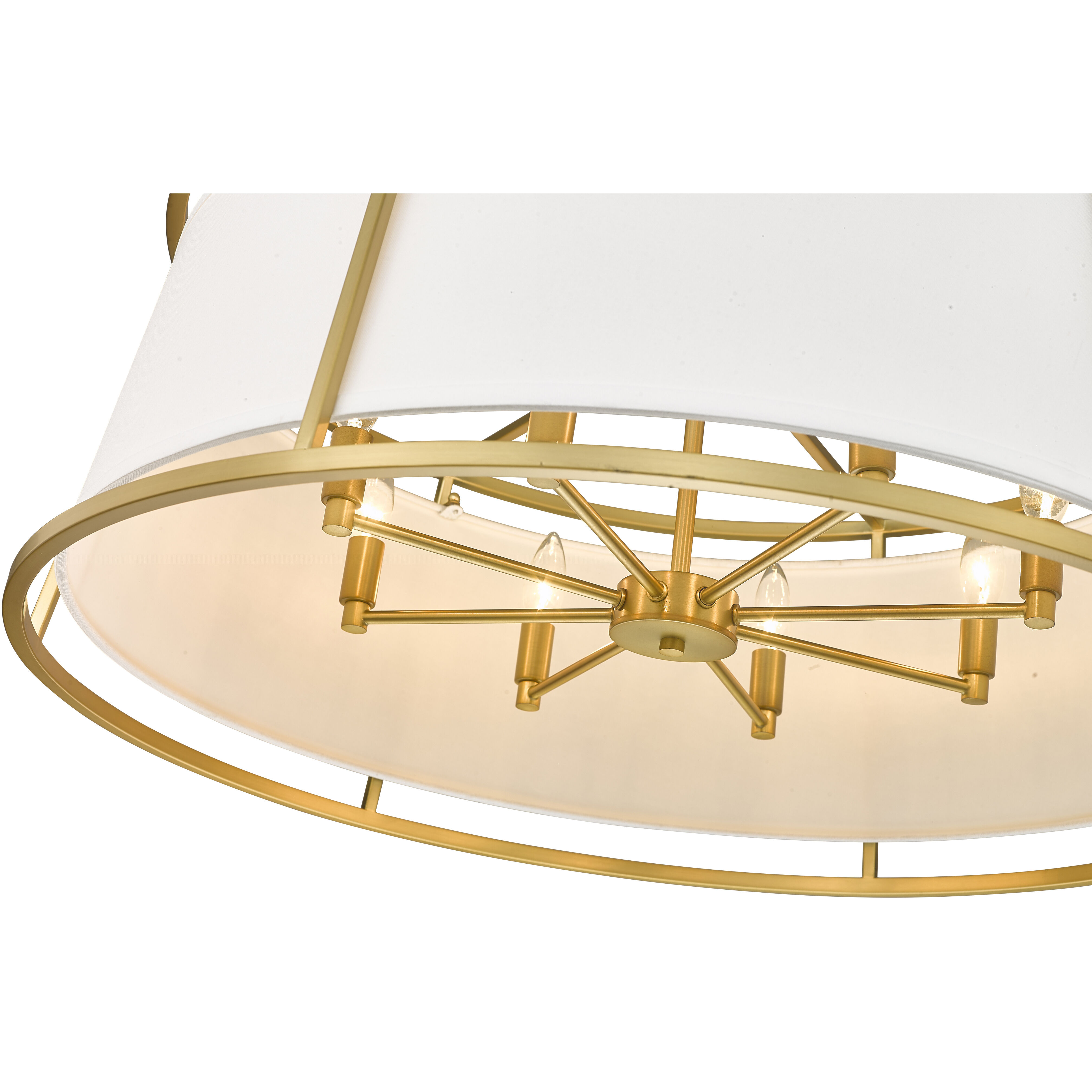 Lenyx 8 Light 32 inch Rubbed Brass Chandelier Ceiling Light