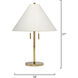 Harrison 27 inch 60 watt Brushed Brass and Natural Rattan Table Lamp Portable Light, Inline