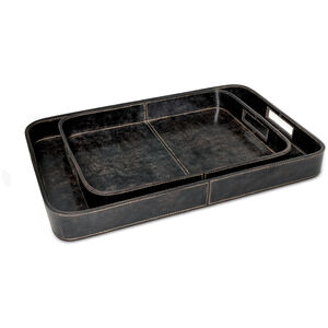 Derby Black Serving Tray, Rectangle