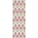 Fallon 96 X 30 inch Burgundy, Camel, Ivory Rug