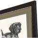 Canine Gaze / Canine Watch Black and Beige and Neutral Framed Art