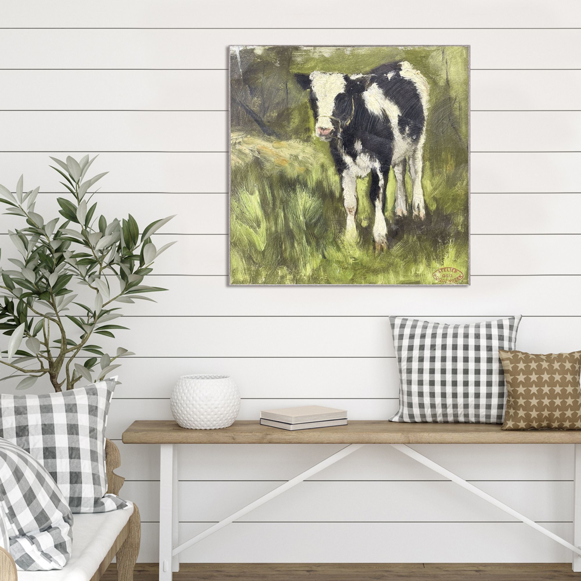 Poggenbeeks Calf I 29 X 29 inch Non-Glass Framed Art, Propac