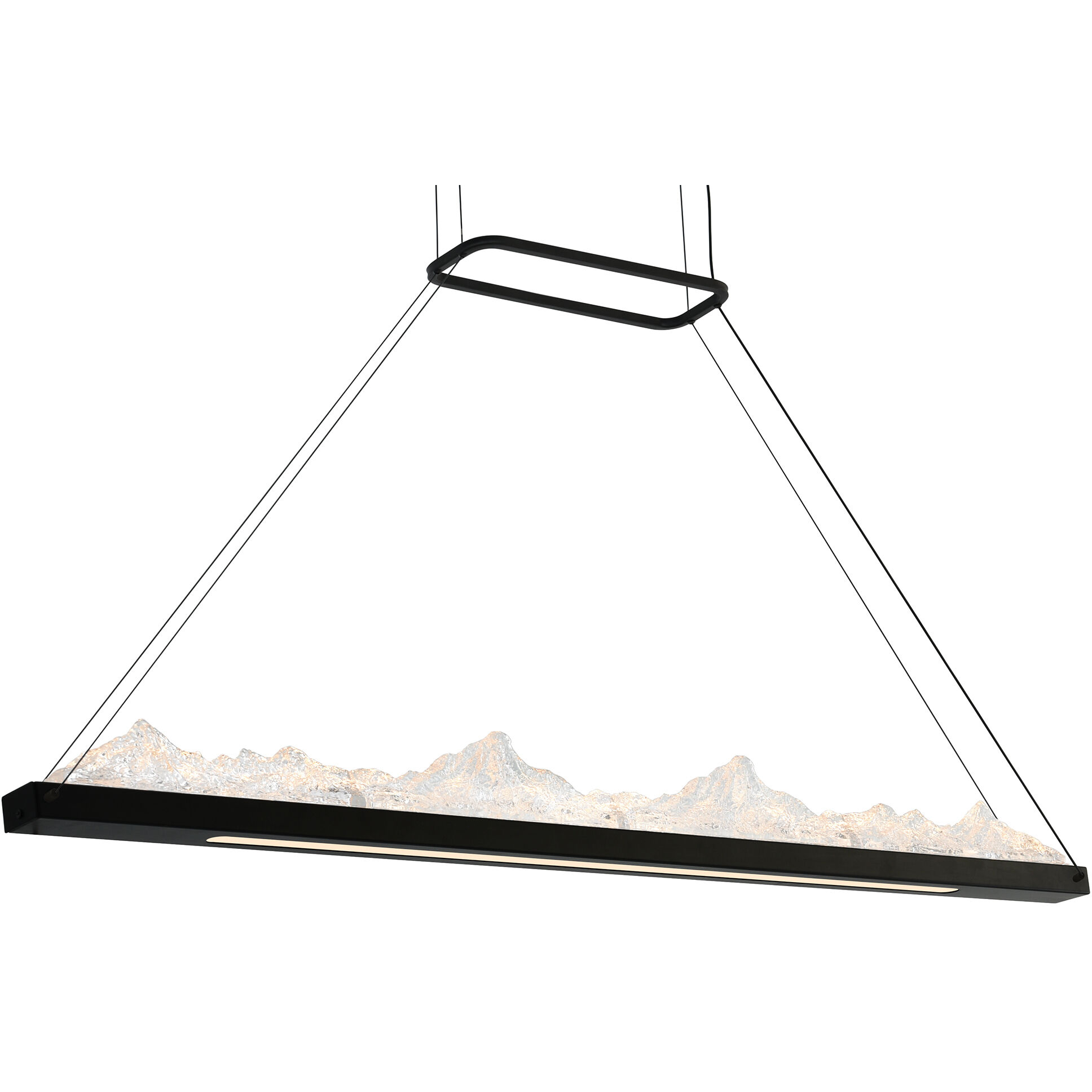 Himalayas LED 48 inch Black Island/Pool Table Light Ceiling Light