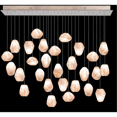Natural Inspirations 28 Light 54 inch Gold Pendant Ceiling Light in Clear Quartz Studio Glass 4