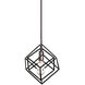 Geometry Series 1 Light 11 inch Rusty Black Pendant Ceiling Light