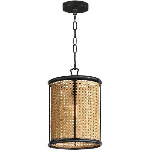 Cane 1 Light 10 inch Black Single Pendant Ceiling Light