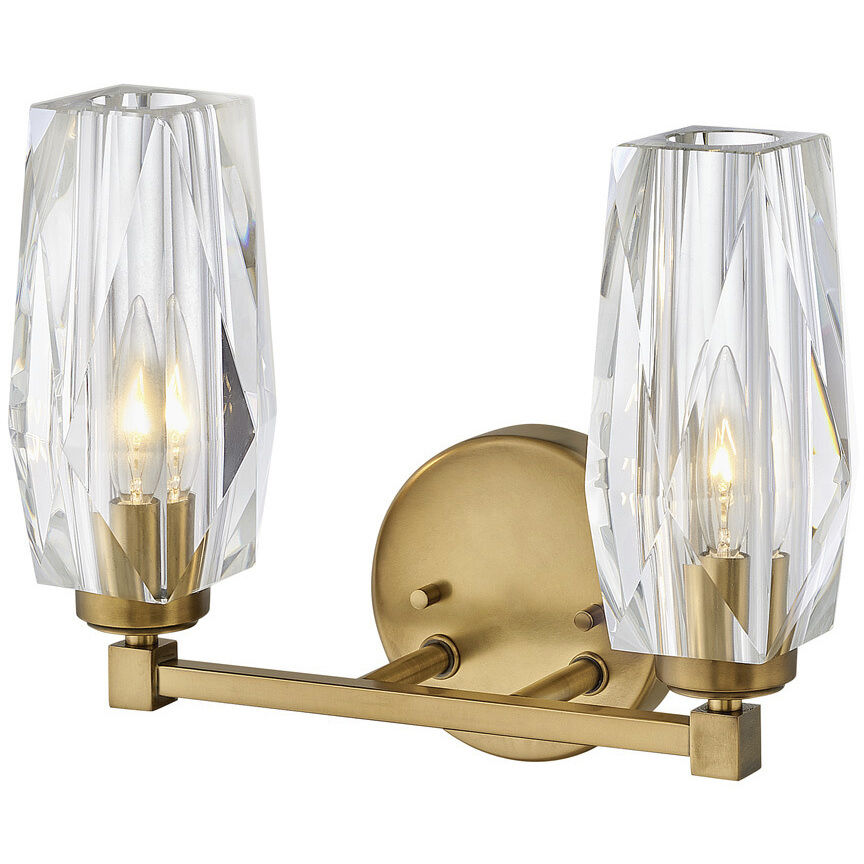 Ana 2 Light 13.75 inch Heritage Brass Vanity Light Wall Light