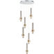 Reveal LED 18 inch Satin Nickel and Satin Brass Multi-Light Pendant Ceiling Light