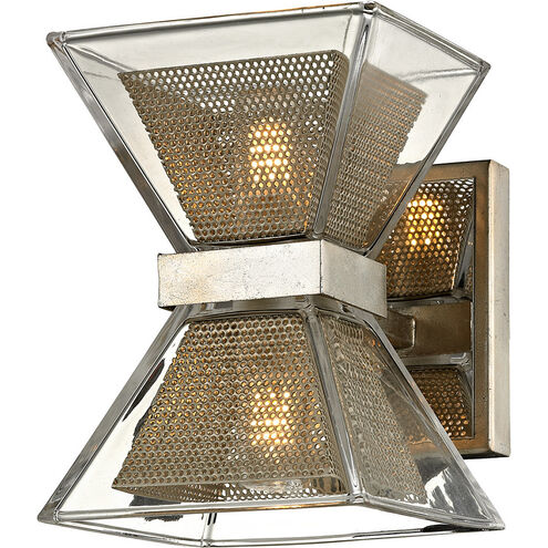 Expression 2 Light 5.25 inch Silver Leaf Bath Vanity Wall Light