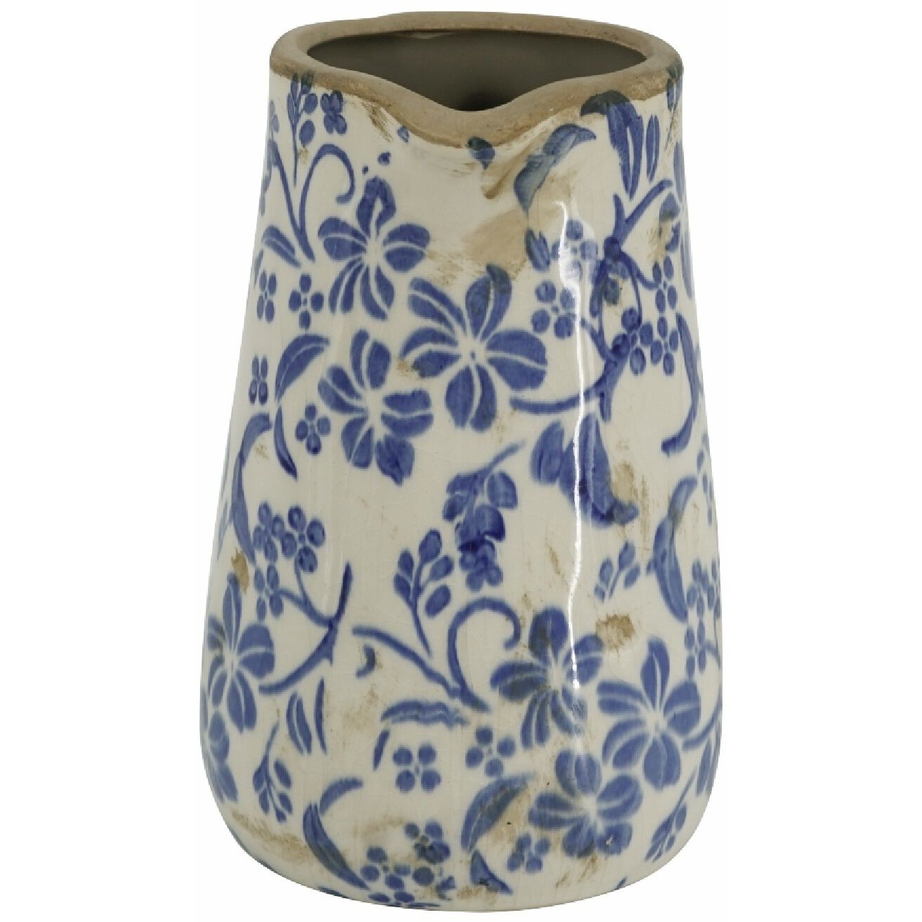 Flower Blue and White Pitcher