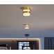 Miami LED 5.13 inch Light Antique Brass Flush Mount Ceiling Light