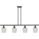 Ballston Salina 4 Light 48 inch Matte Black Island Light Ceiling Light, Ballston