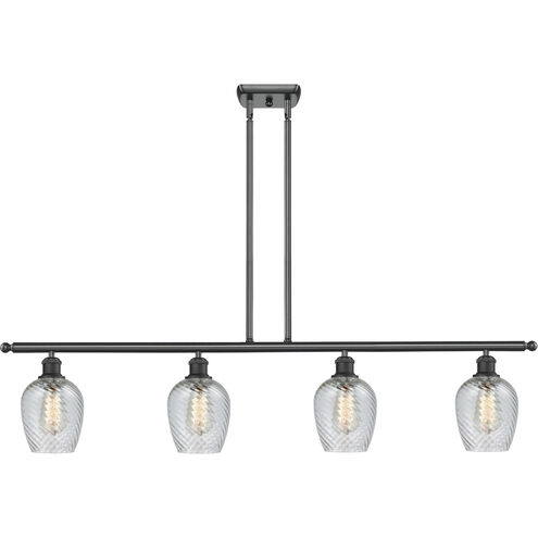 Ballston Salina 4 Light 48 inch Matte Black Island Light Ceiling Light, Ballston
