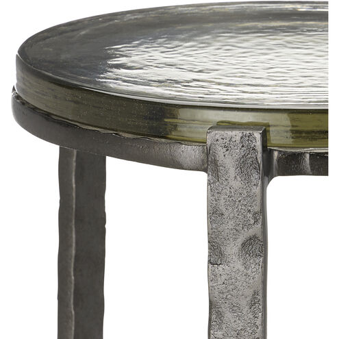 Acea 12 inch Graphite/Clear Drinks Table