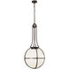 Chapman & Myers Gracie LED 19.25 inch Bronze Captured Globe Pendant Ceiling Light, Large