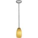 Champagne LED 5 inch Brushed Steel Pendant Ceiling Light in Maya