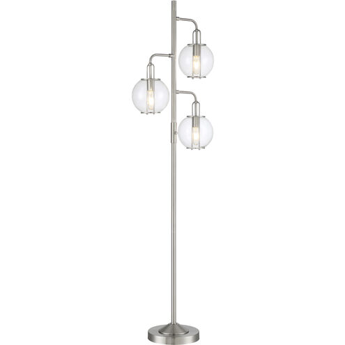 Kaira 72 inch 40.00 watt Brushed Nickel Floor Lamp Portable Light