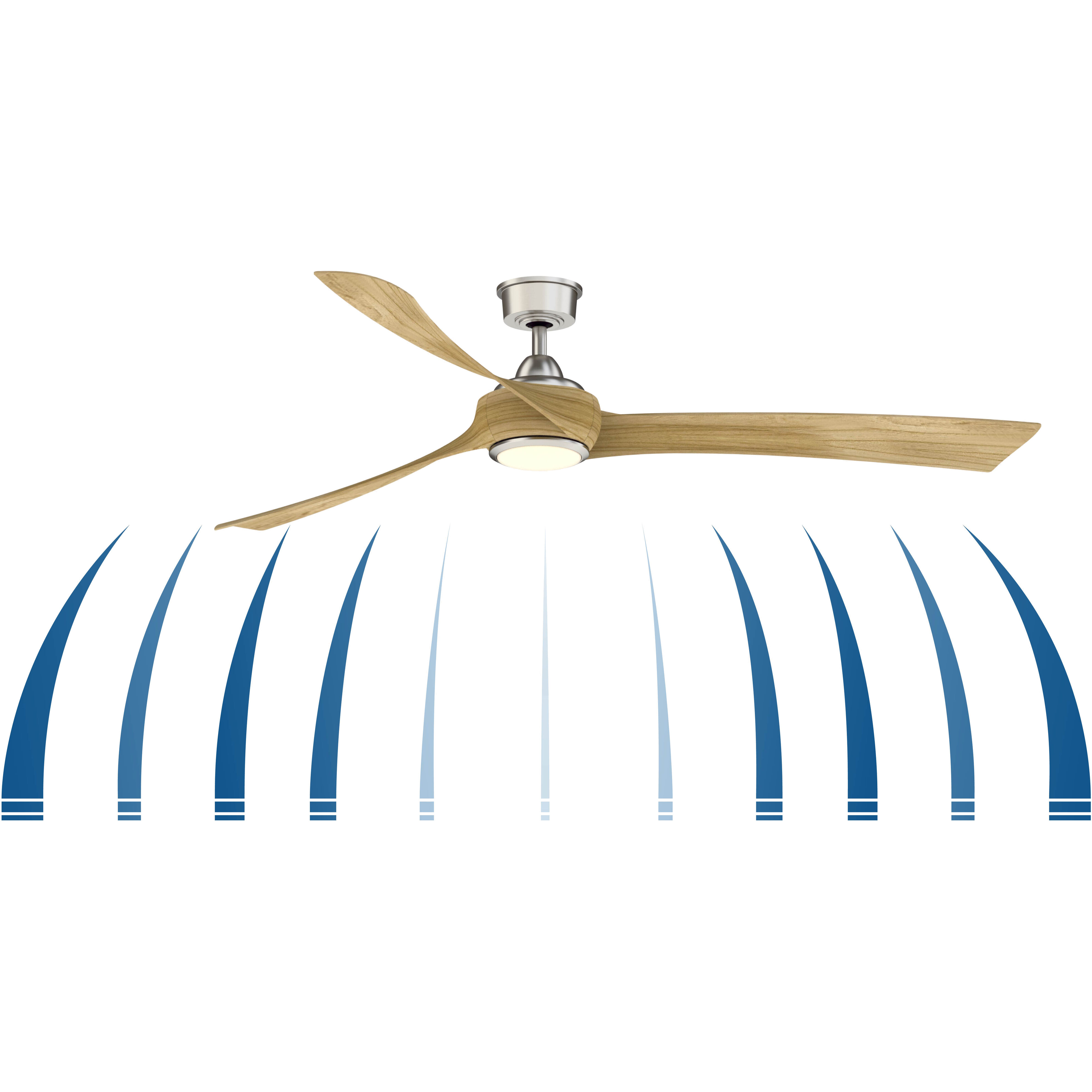 Wrap Custom 8.88 inch Brushed Nickel Fan Motor Only