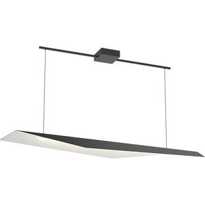 Taro 47.25 inch Black and White Linear Pendant Ceiling Light
