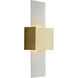 Constance LED 8 inch Snow Marble and Antique Brass ADA Sconce Wall Light