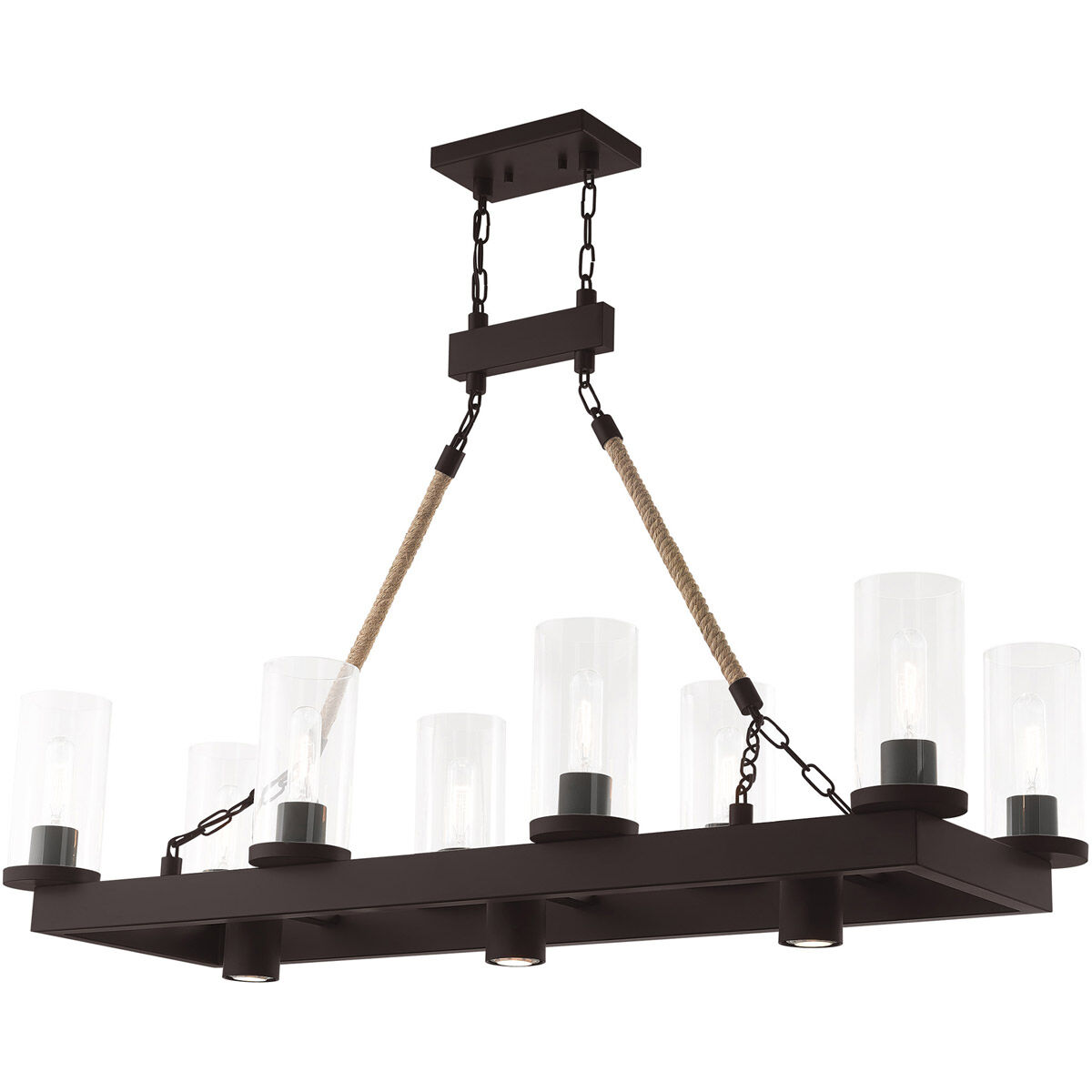 Metuchen 11 Light 44 inch Bronze Linear Chandelier Ceiling Light