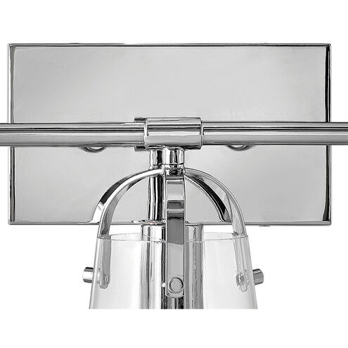 Foster 3 Light 22.75 inch Chrome Vanity Light Wall Light in Clear