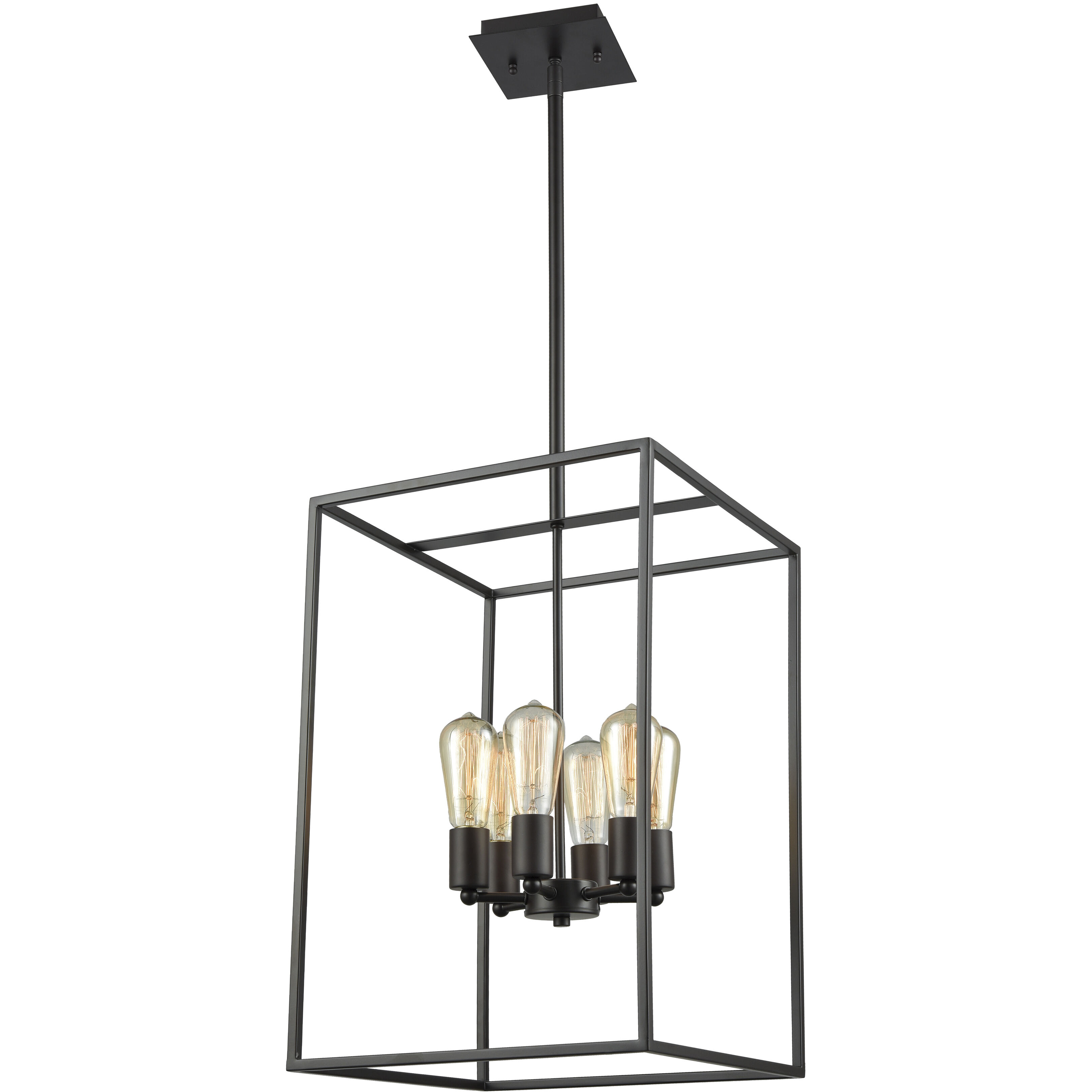 Williamsport 6 Light 14 inch Oil Rubbed Bronze Chandelier Ceiling Light