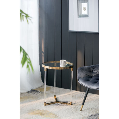 Verrill Gold and Clear Accent Table