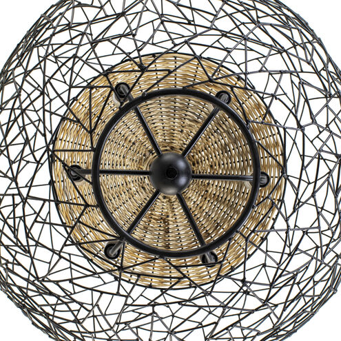 Cayman 6 Light 24 inch Black Pendant Ceiling Light