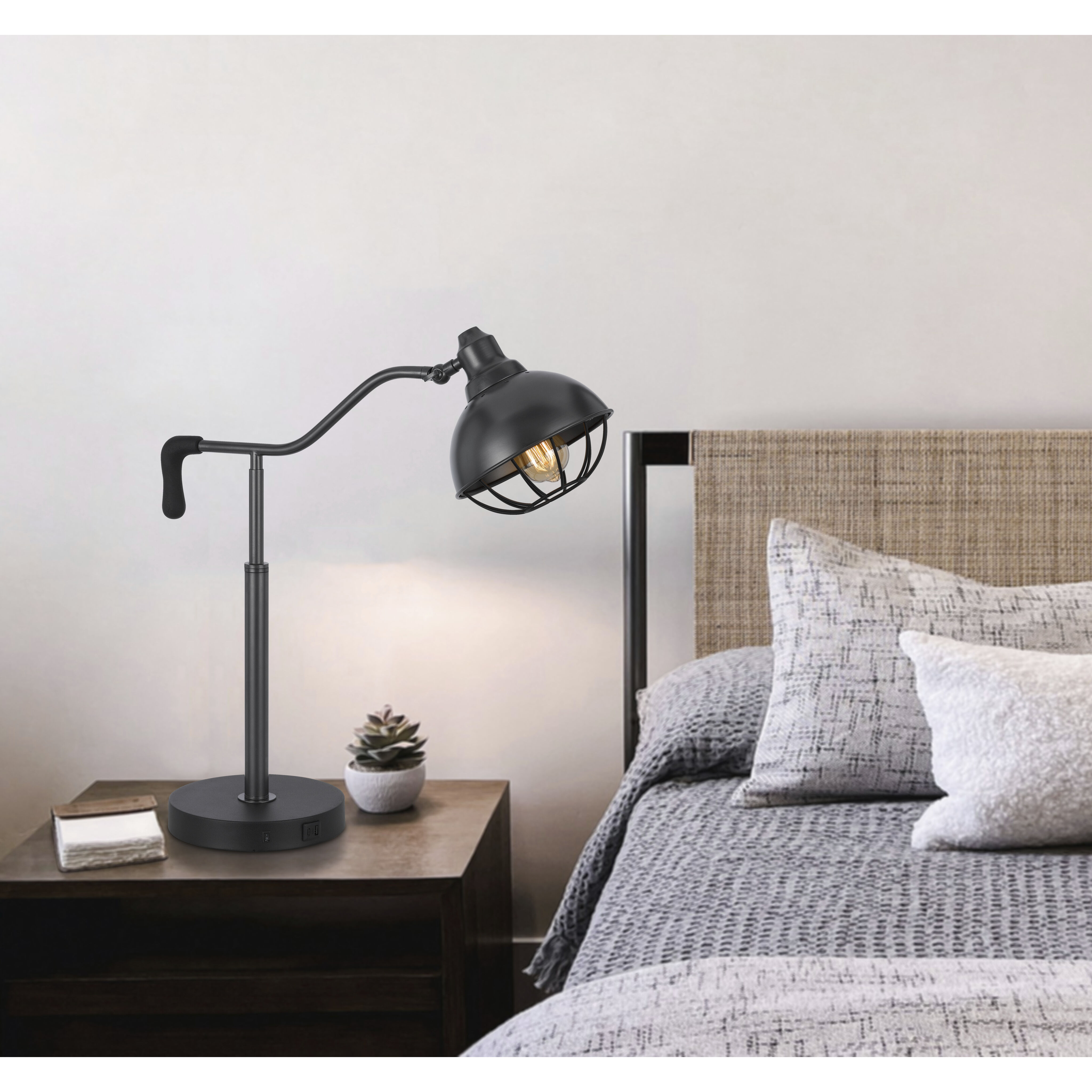 Taloga 27 inch 60.00 watt Black Iron Desk Lamp Portable Light