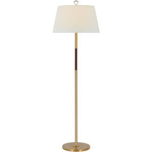 Visual Comfort Signature Collection Amber Lewis Griffin 62.5 inch 15.00 watt Hand-Rubbed Antique Brass and Saddle Leather Floor Lamp Portable Light, Large AL1000HAB/SDL-L - Open Box