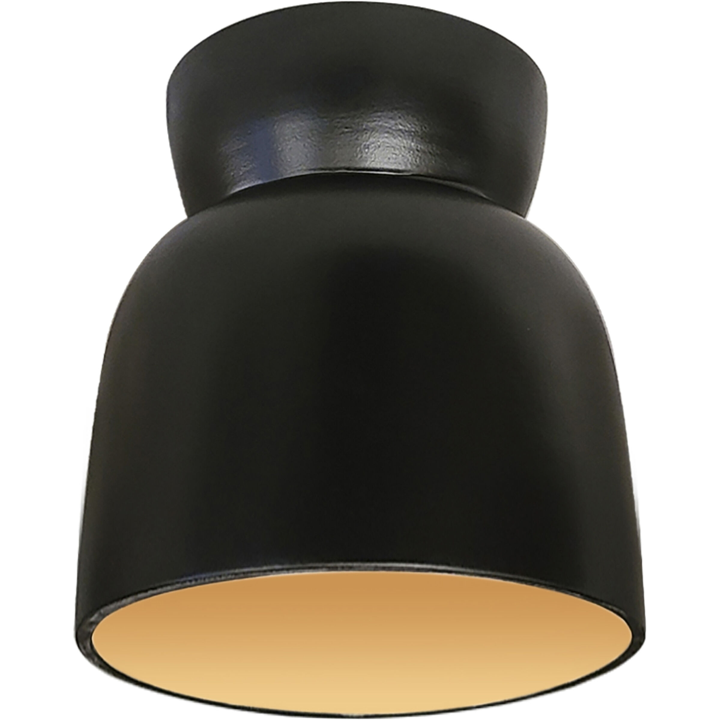 Radiance Collection 1 Light 7.5 inch Carbon Matte Black with Champagne Gold Flush Mount Ceiling Light