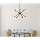 Armin 6 Light 32 inch Black and Brass Pendant Ceiling Light